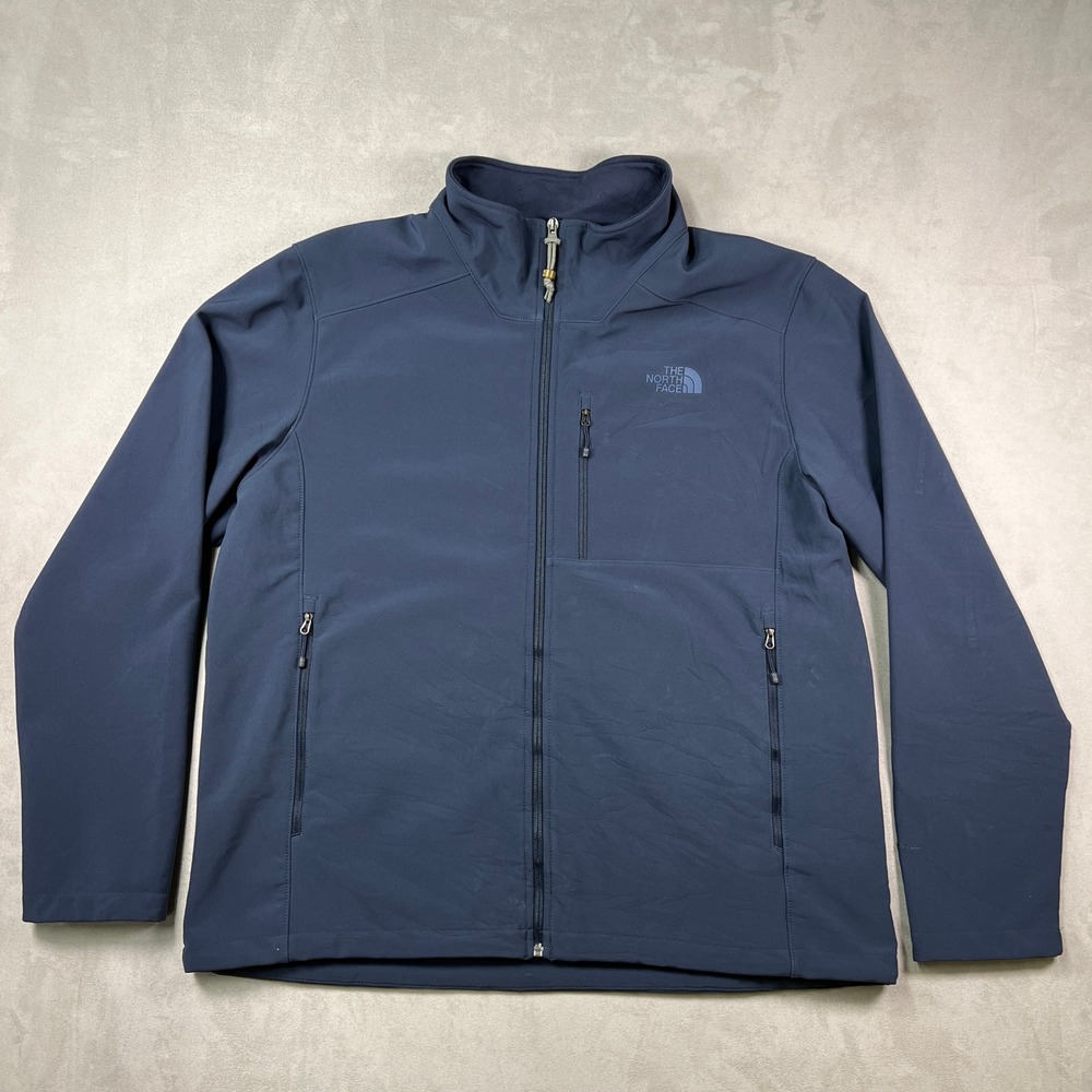 The North Face Apex Bionic 2 Jacket Mens XL Blue Full Zip Softshell Outdoor
